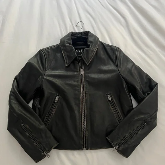 Zara leather jacket - Picture 3 of 7
